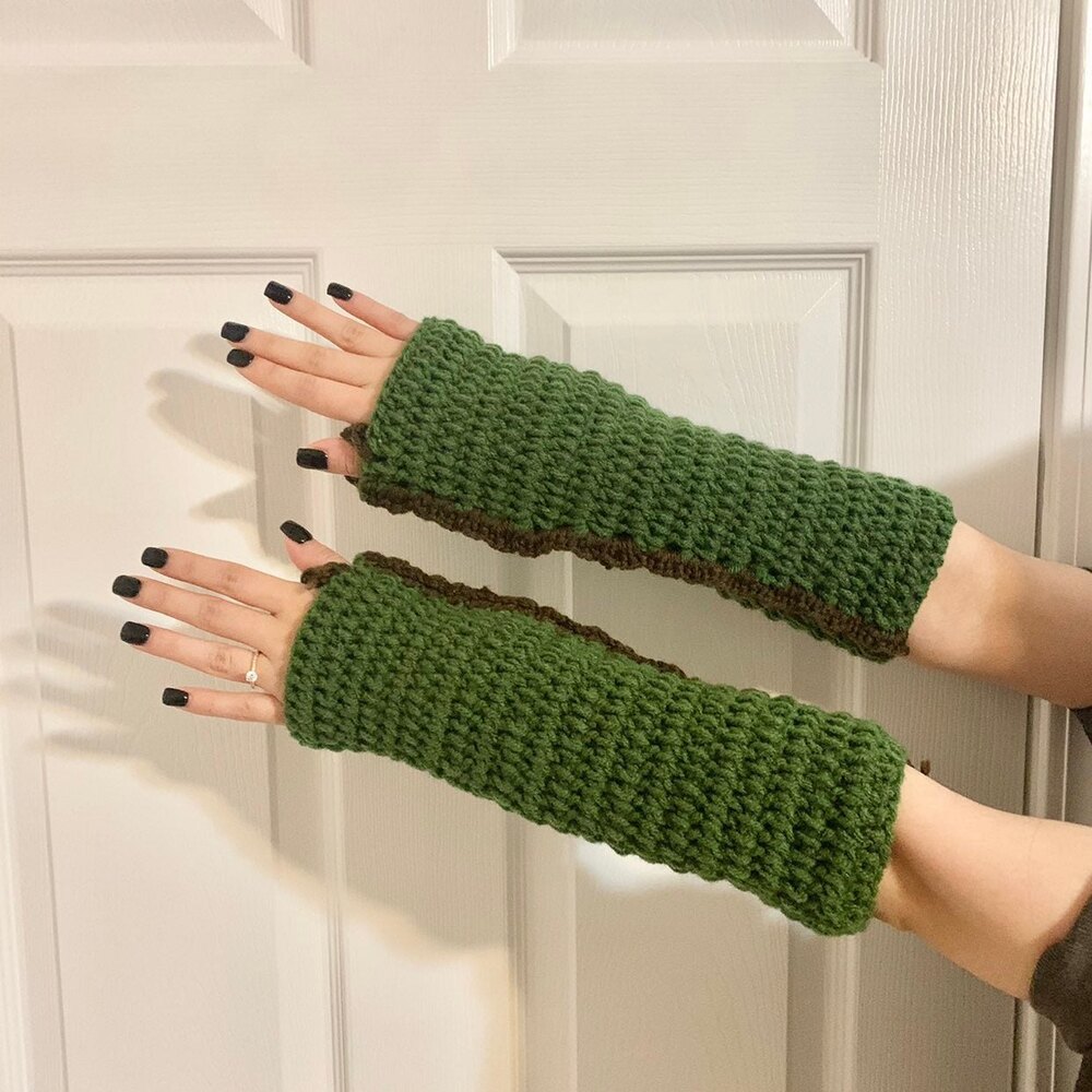 HANDMADE CROCHET FINGERLESS GLOVES